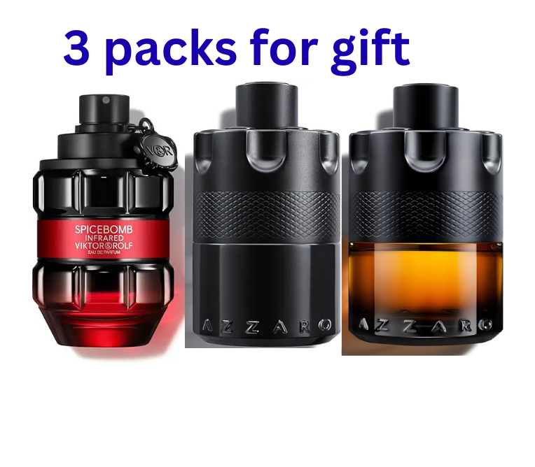 azzaro brown+black and spicebomb red perfumes gifts pack